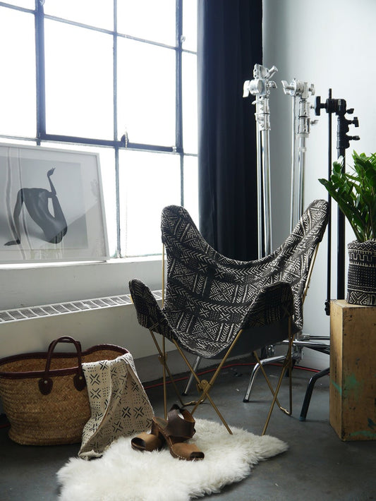 Mudcloth Butterfly Chair Cover