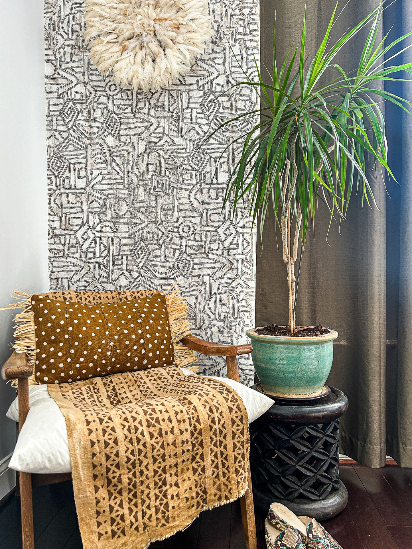 Shina Mboa KUBA Cloth-inspired Wallpaper